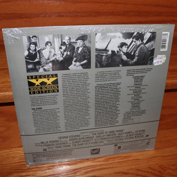 3/$118- new sealed 1995 THE DIARY OF ANNE FRANK (1959) Laserdisc Millie Perkins - Picture 2 of 5